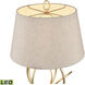 Morely 26 inch 9.00 watt Gold Leaf with White Table Lamp Portable Light