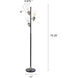 Mercer 70.25 inch 40 watt Pesch Gold and Black and Clear Floor Lamp Portable Light
