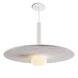 Combi LED 20 inch Matte White Pendant Ceiling Light in Matte White with Light Marble, Suspension / Flush Mount 2-in-1
