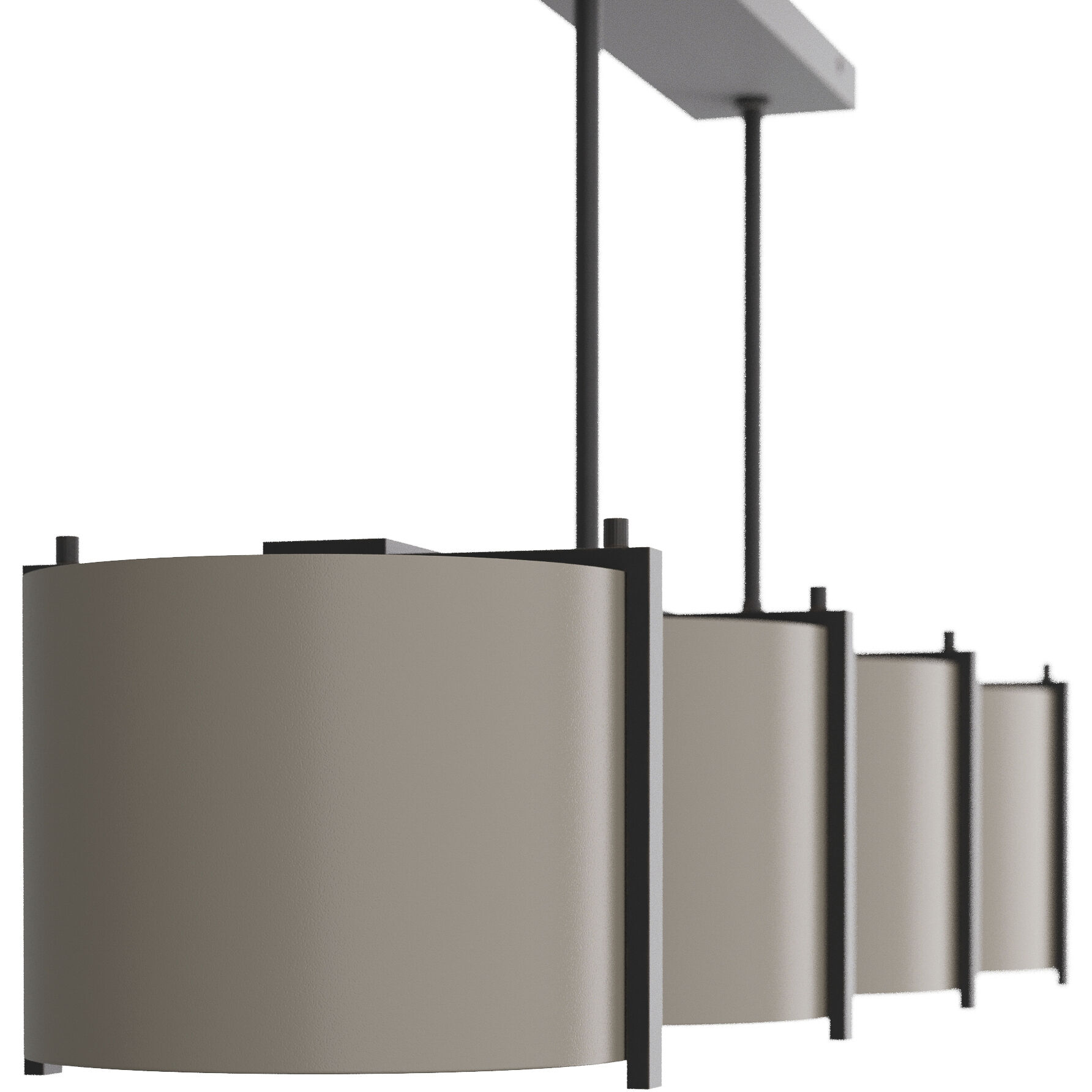 Zachary 4 Light 52 inch Taupe Chandelier Ceiling Light