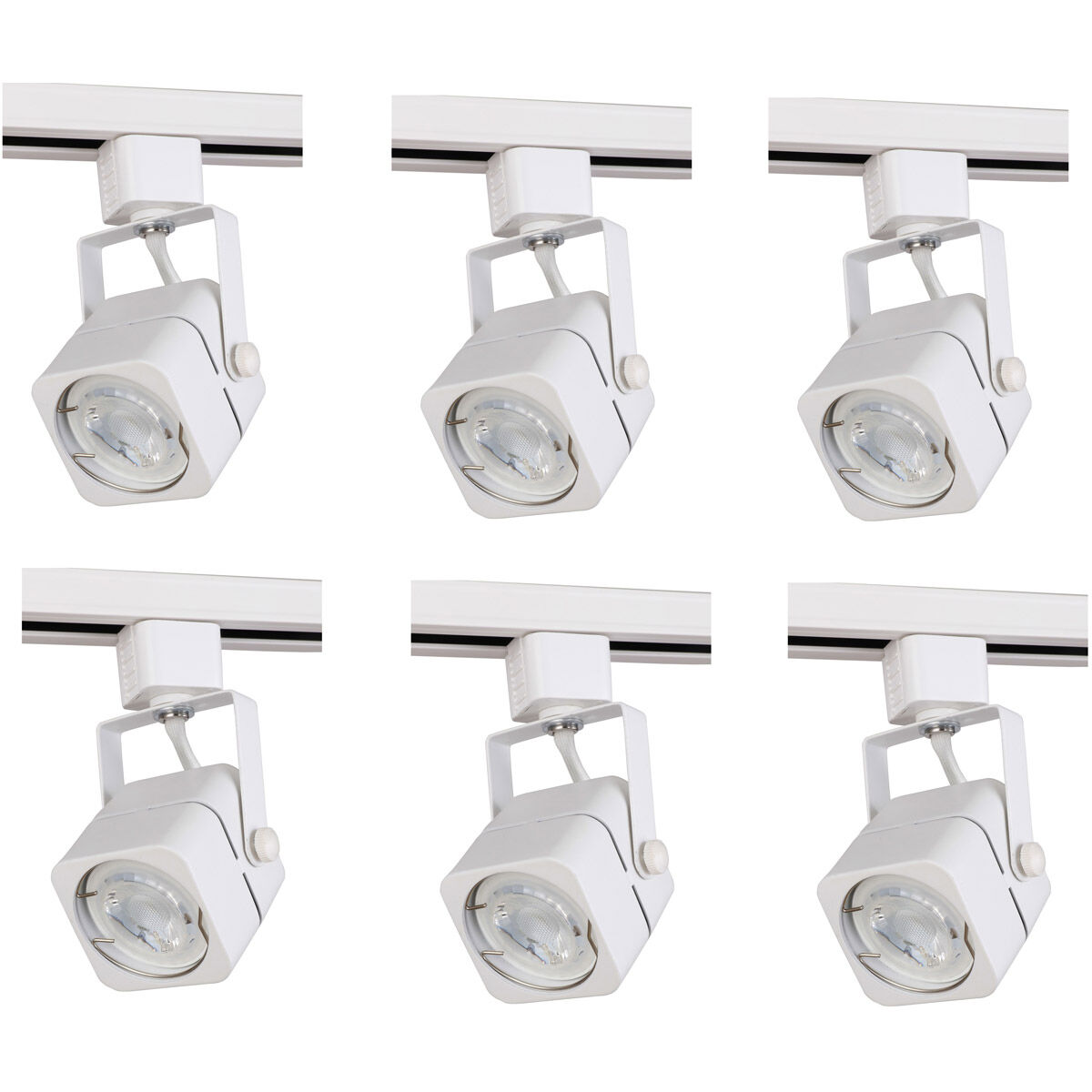 Signature 1 Light Matte White Track Light Head Ceiling Light, Pack of 6
