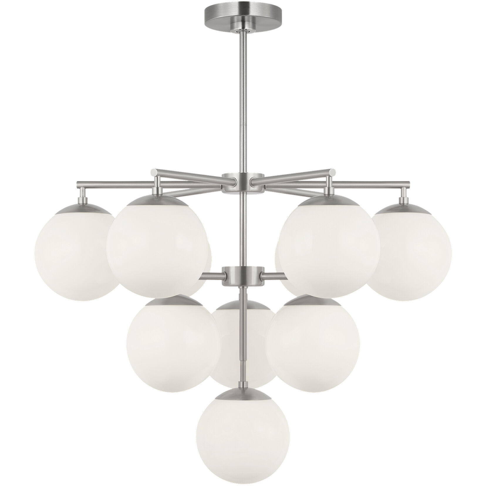 Nube LED 26 inch Brushed Nickel Chandelier Ceiling Light