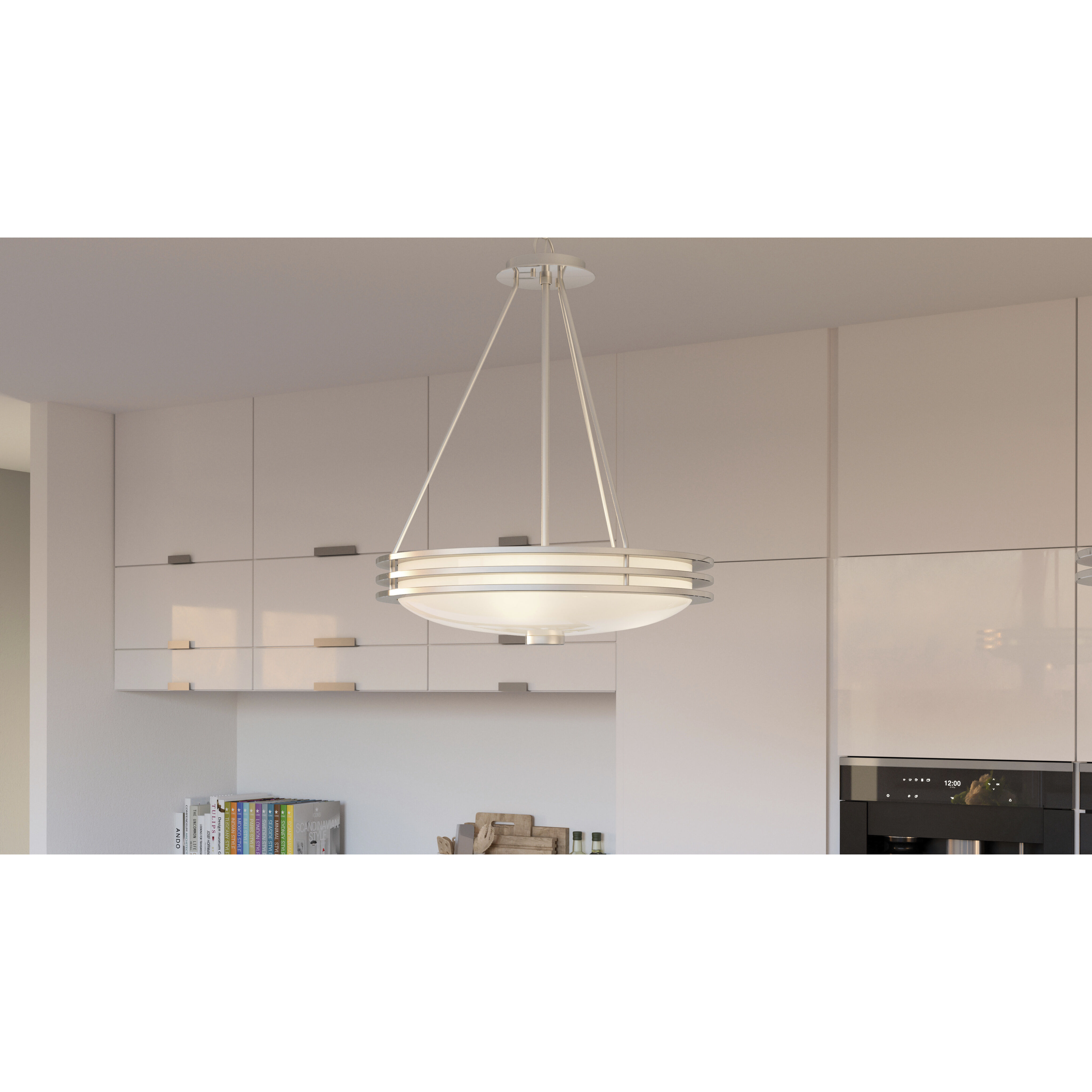 Emile 4 Light 20.25 inch Brushed Nickel Pendant Ceiling Light