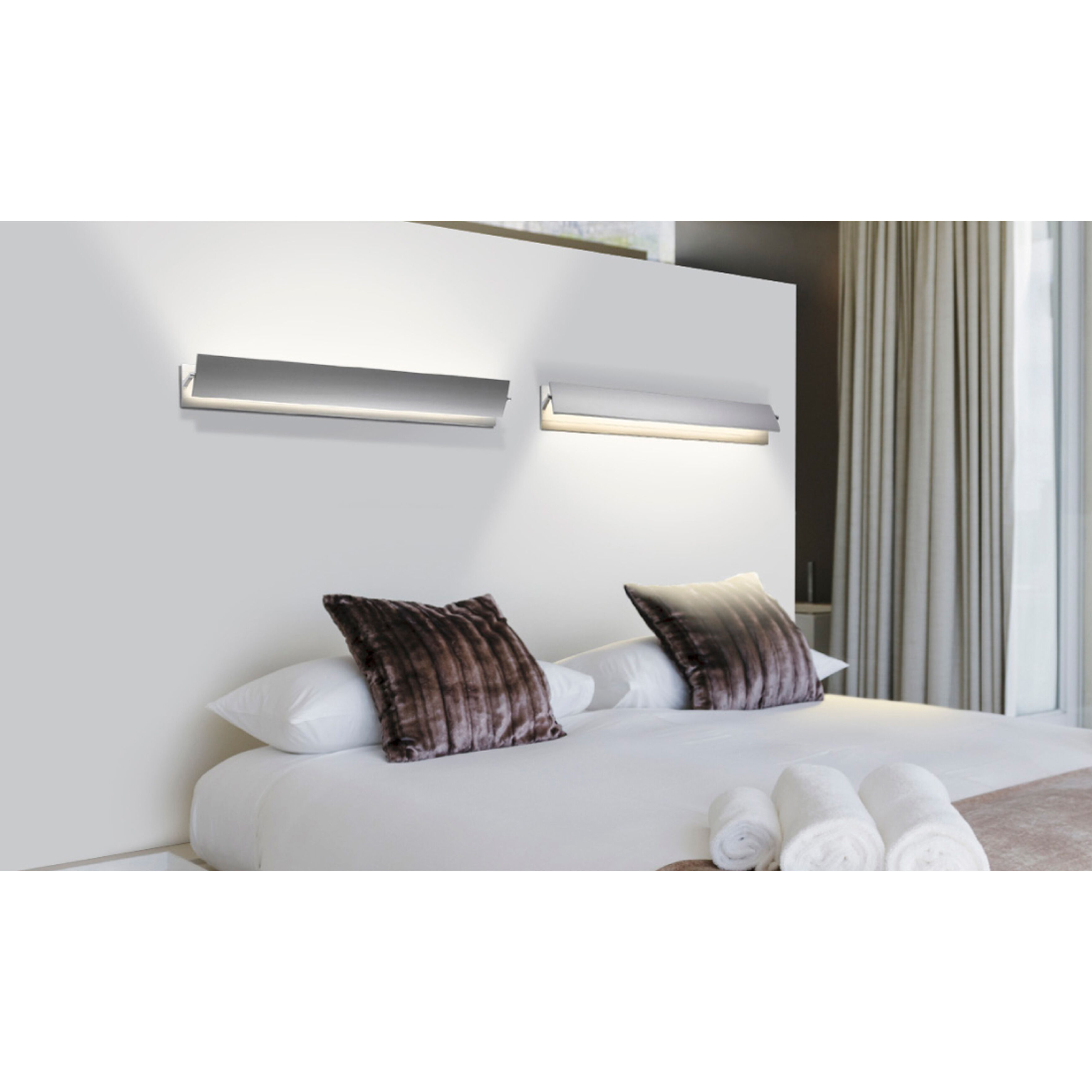 Aileron LED 24 inch Bright Satin Aluminum Sconce Wall Light