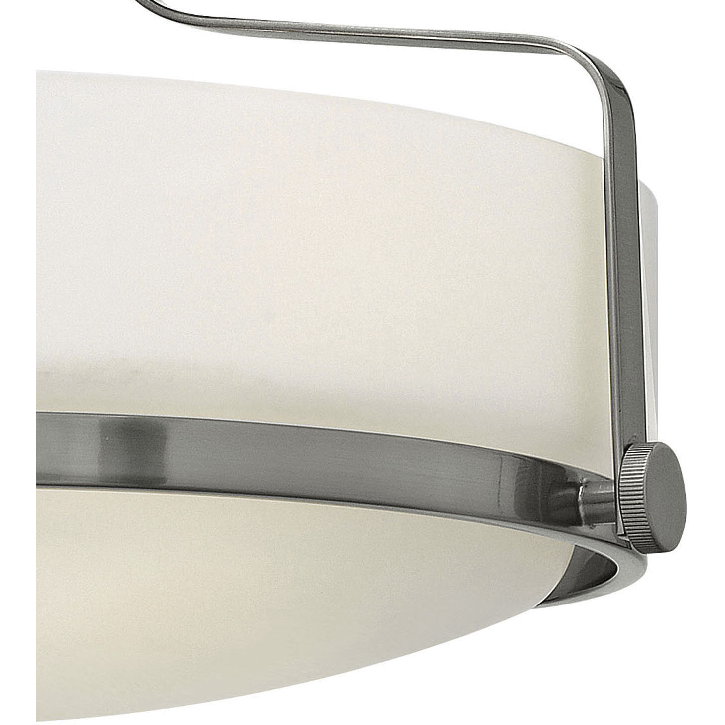 Harper 3 Light 14.5 inch Brushed Nickel Indoor Semi-Flush Mount Ceiling Light in White