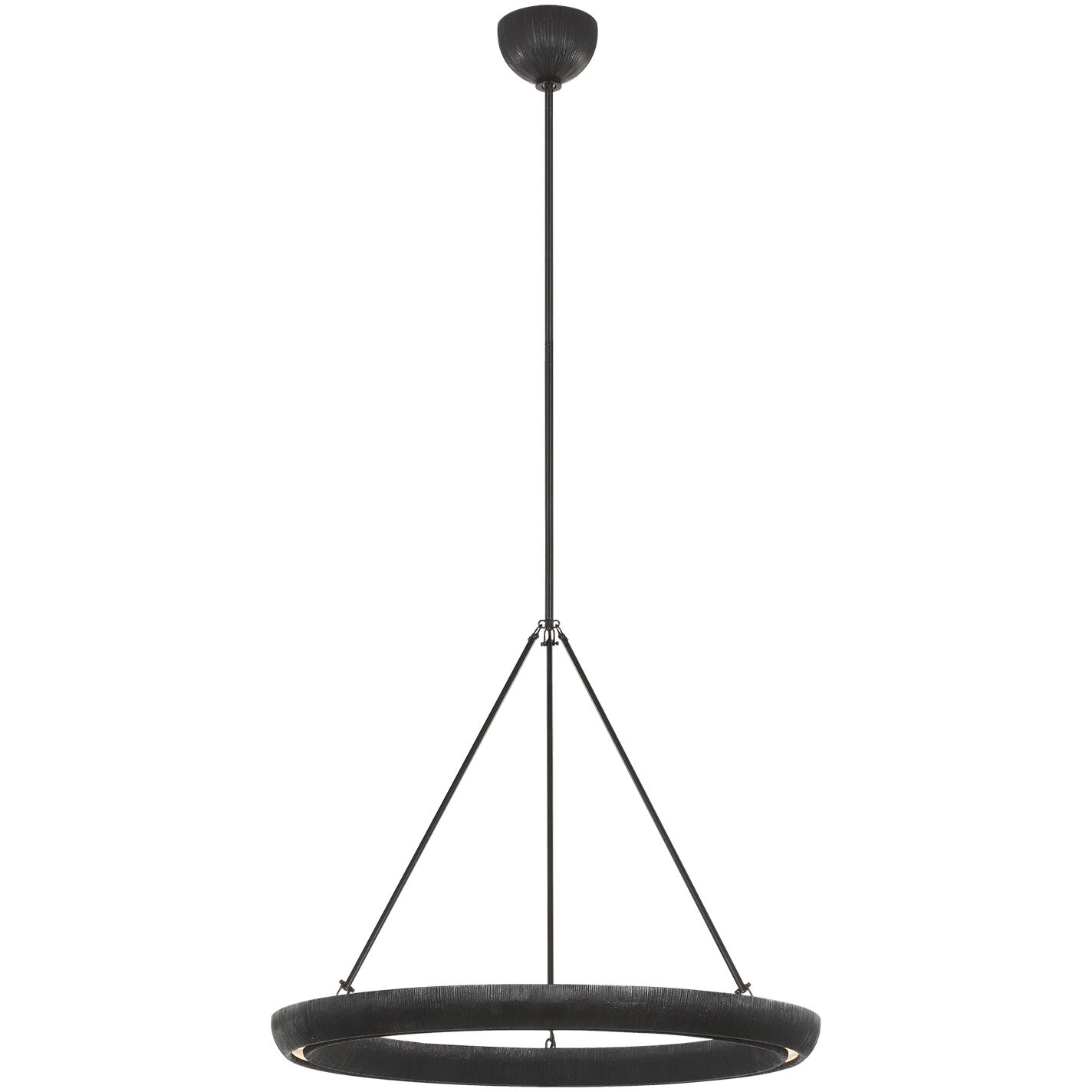 Kelly Wearstler Utopia LED 30 inch Aged Iron Ring Chandelier Ceiling Light