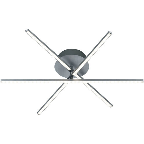 Highway 3 Light 24 inch Brushed Aluminum Flush Mount Ceiling Light 