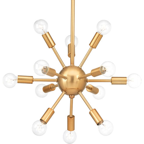 Ion 12 Light 14.13 inch Brushed Bronze Chandelier Ceiling Light, Design Series