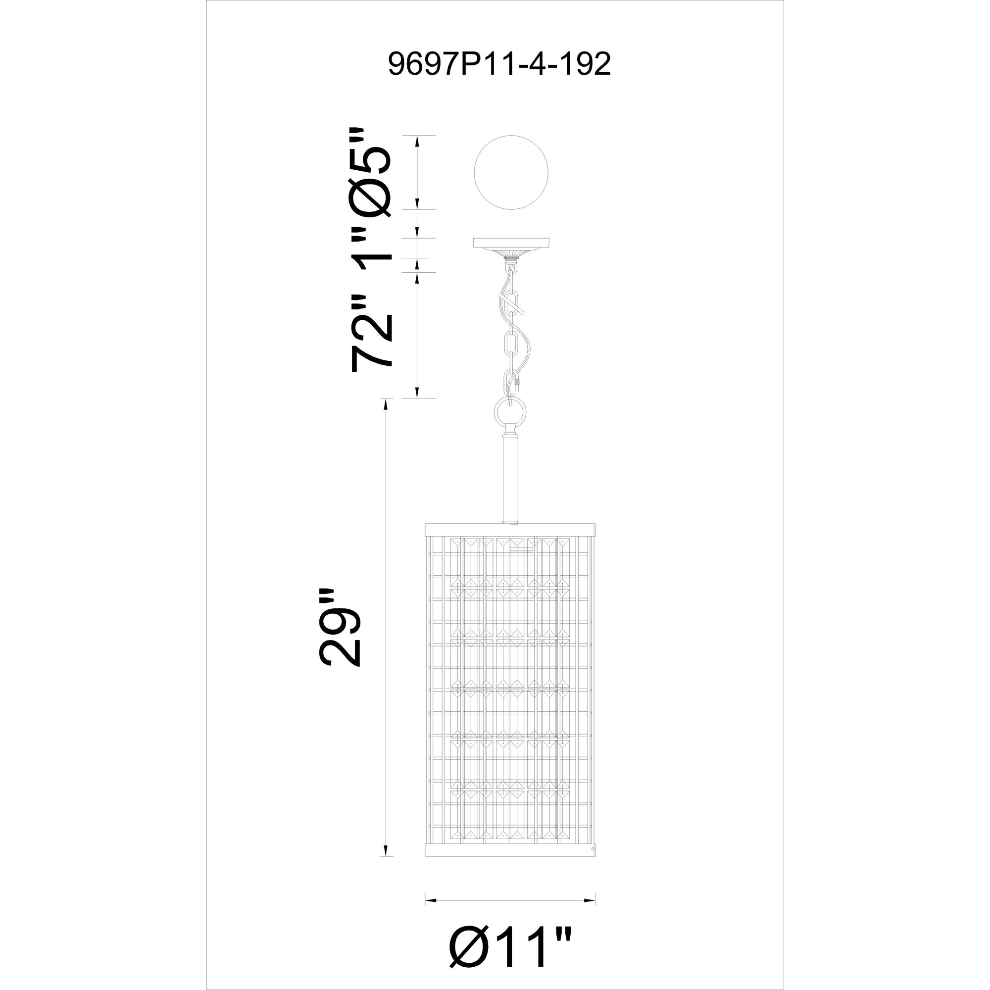 Meghna 4 Light 11 inch Brown Up Chandelier Ceiling Light