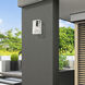 Forsyth 1 Light 11 inch Brushed Nickel with Black Finish Accents Outdoor Wall Lantern in Brushed Nickel & Black, Medium