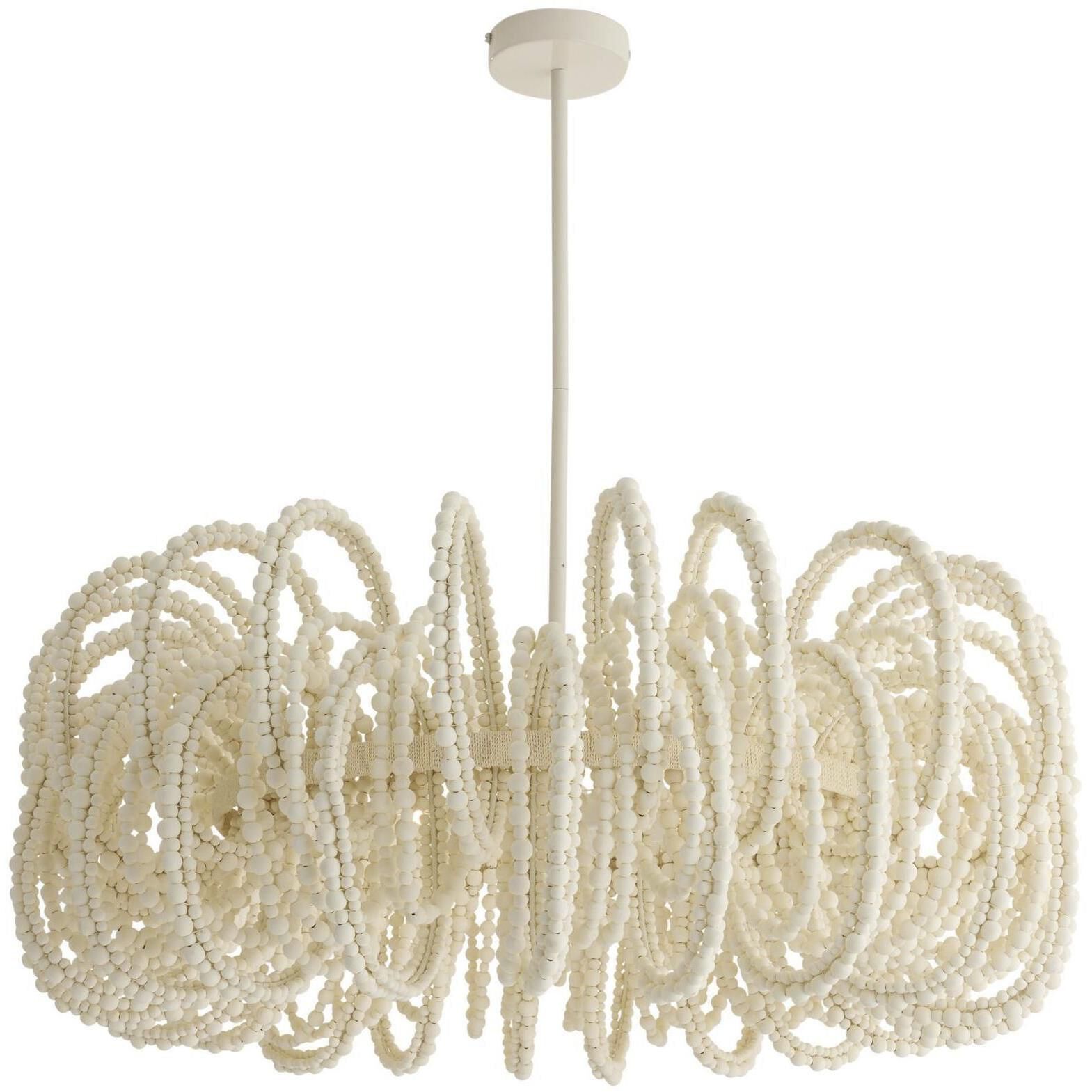 Keely 6 Light 36 inch White Chandelier Ceiling Light