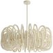 Keely 6 Light 36 inch White Chandelier Ceiling Light