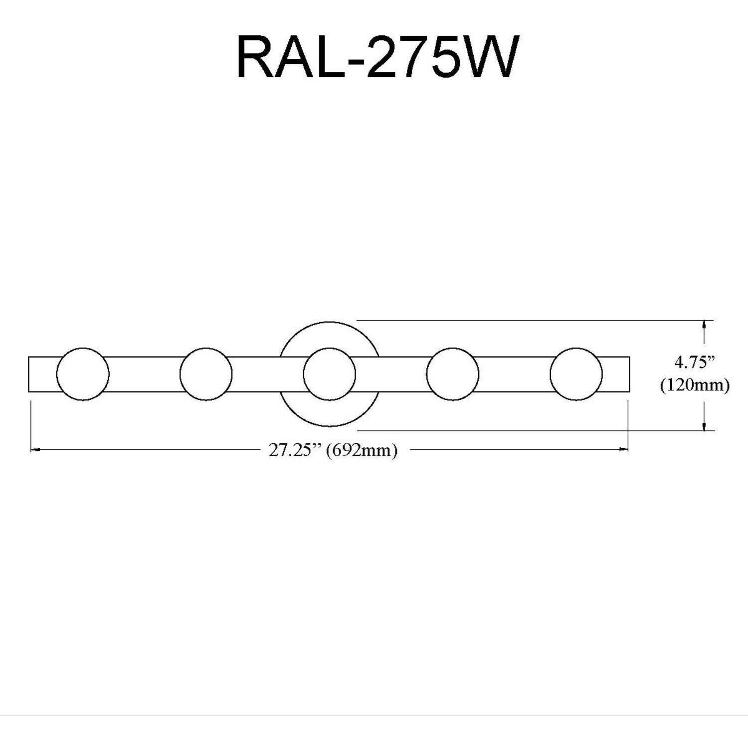 Raleigh LED 27.25 inch Matte Black Vanity Light Wall Light
