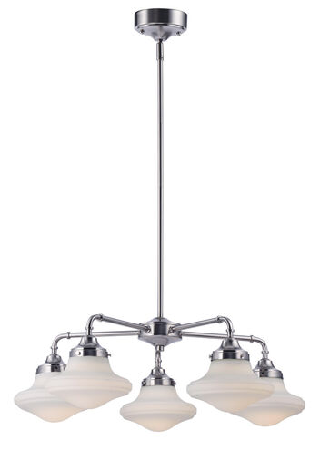 New School LED 28 inch Satin Nickel Chandelier Ceiling Light