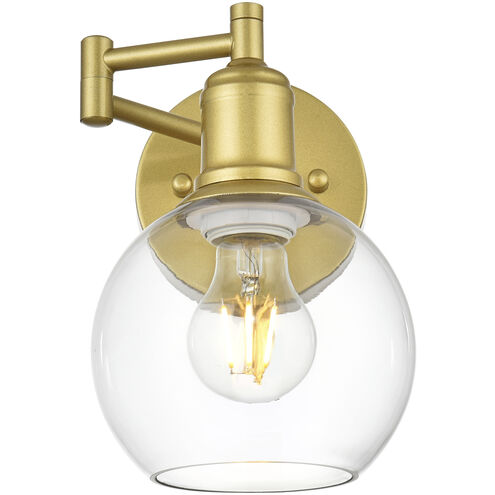 Davian 12 inch 40.00 watt Brass Swing Arm Wall Sconce Wall Light