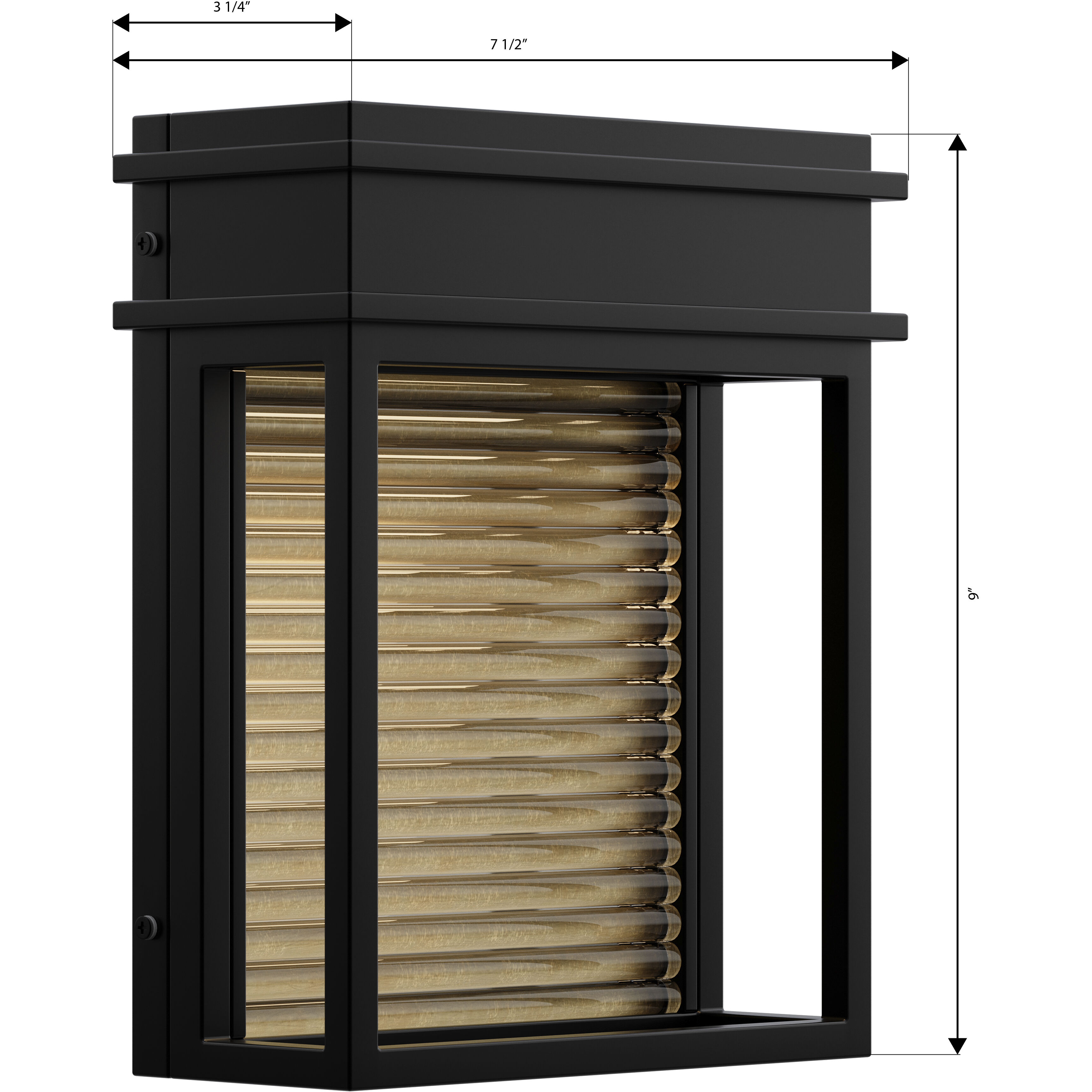 Clyne LED 9 inch Sand Coal Black and Legacy Brass Outdoor Wall Sconce
