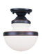 Oldwick 1 Light 8 inch Olde Bronze Semi-Flush Mount Ceiling Light