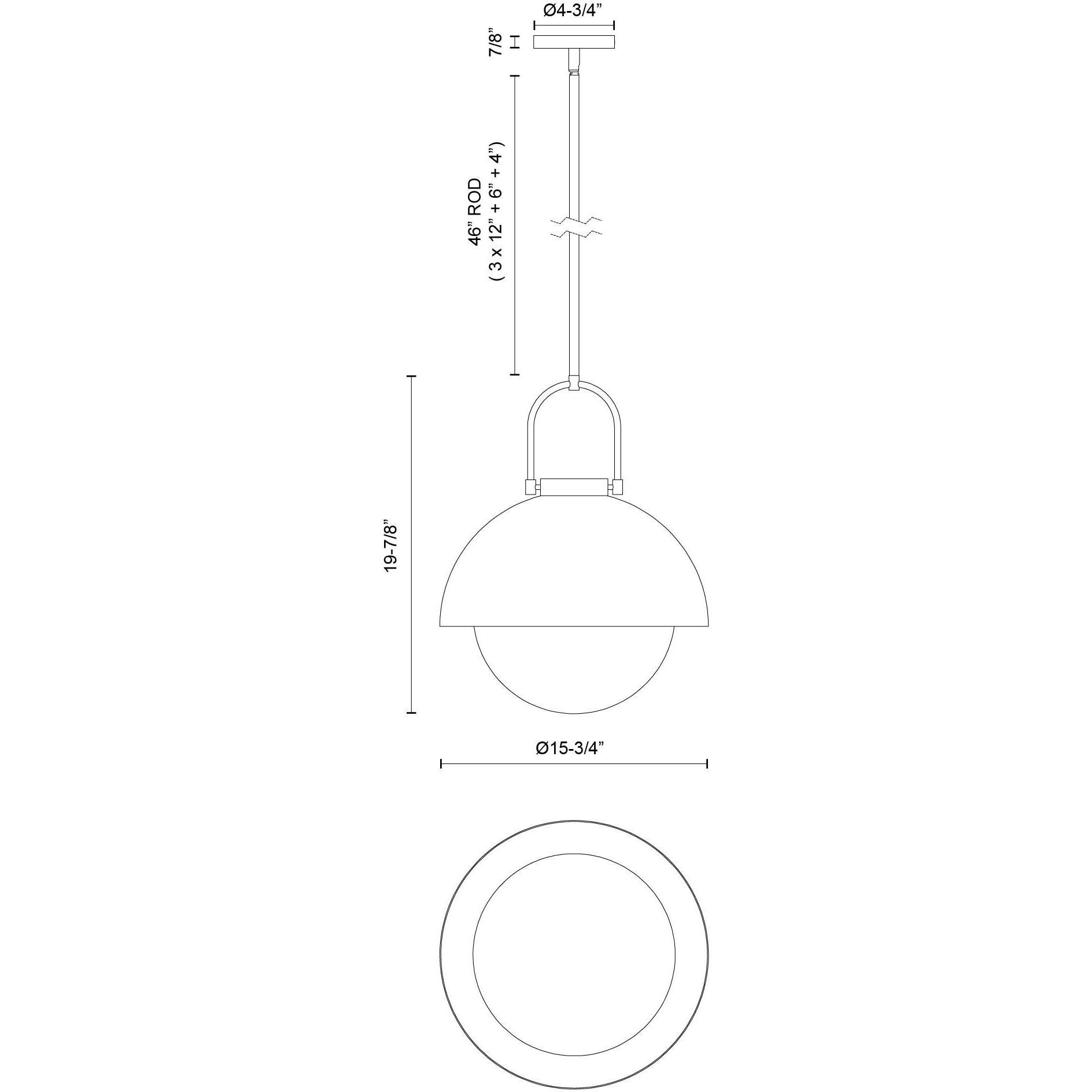 Alora Mood Harper Pendant Ceiling Light in Matte Black
