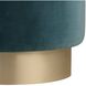 Avalon 20 inch Aegean and Champagne Swivel Ottoman
