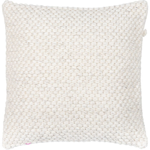 Karrie 22 inch Cream Pillow Cover