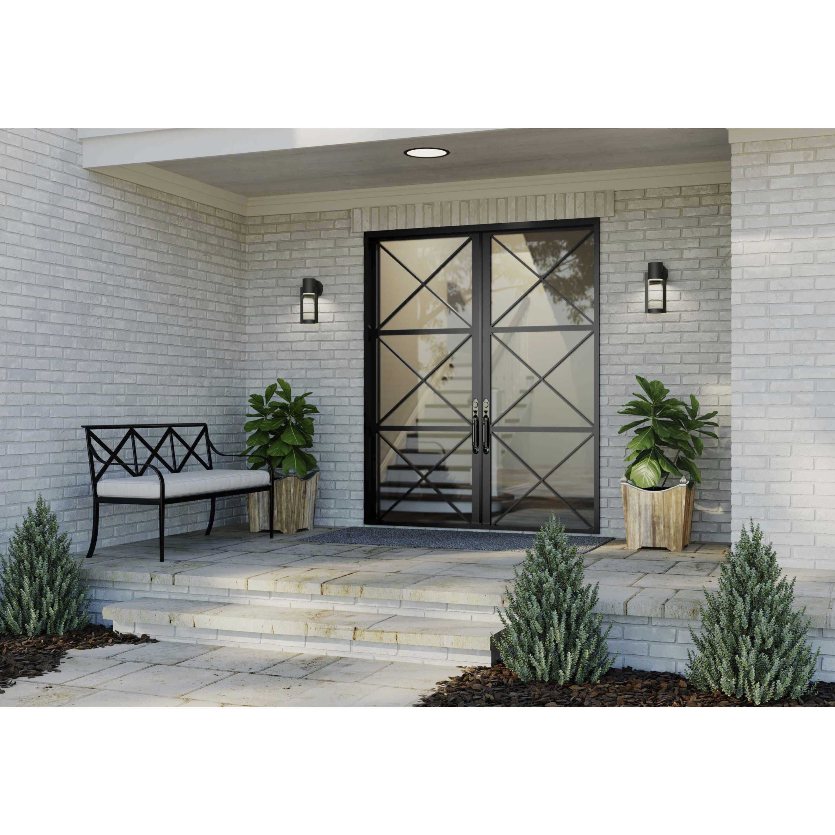 Z-1030 LED LED 12 inch Textured Black Outdoor Wall Lantern, Small, Progress LED