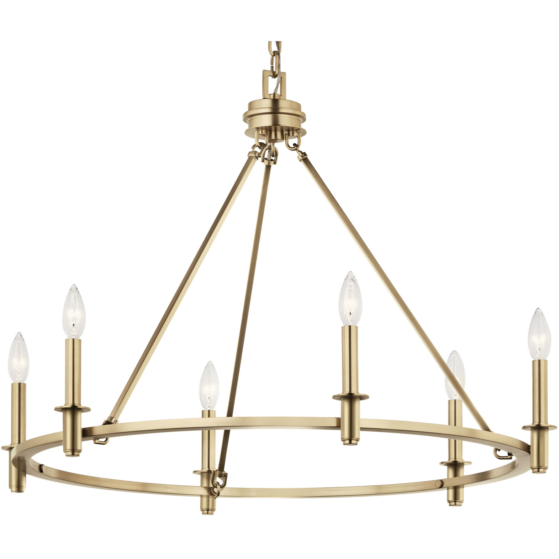 Carrick 6 Light Champagne Bronze Chandelier Ceiling Light, 1 Tier Small
