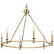 Carrick 6 Light Champagne Bronze Chandelier Ceiling Light, 1 Tier Small