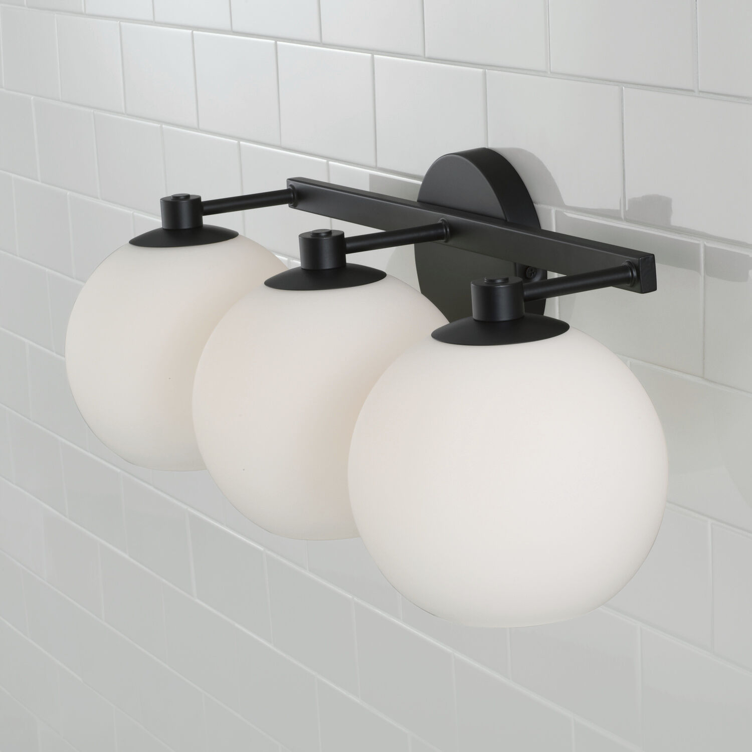 Ansley 3 Light 22.75 inch Matte Black Vanity Light Wall Light