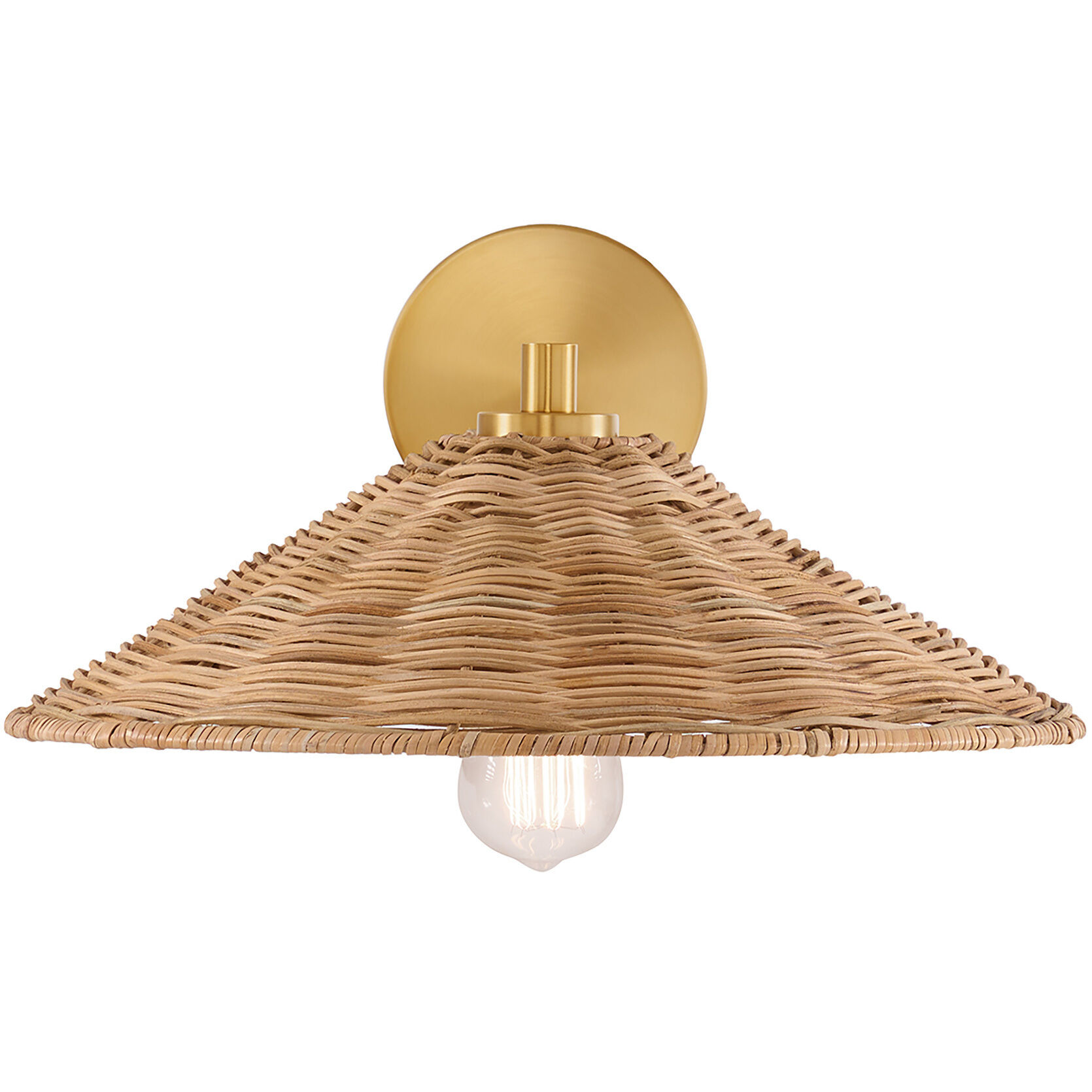 Bohemian 1 Light 15 inch Natural Brass Wall Sconce Wall Light