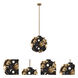 Damask 15 Light 18 inch Black and Vintage Brass Convertible Semi Flush Mount Ceiling Light