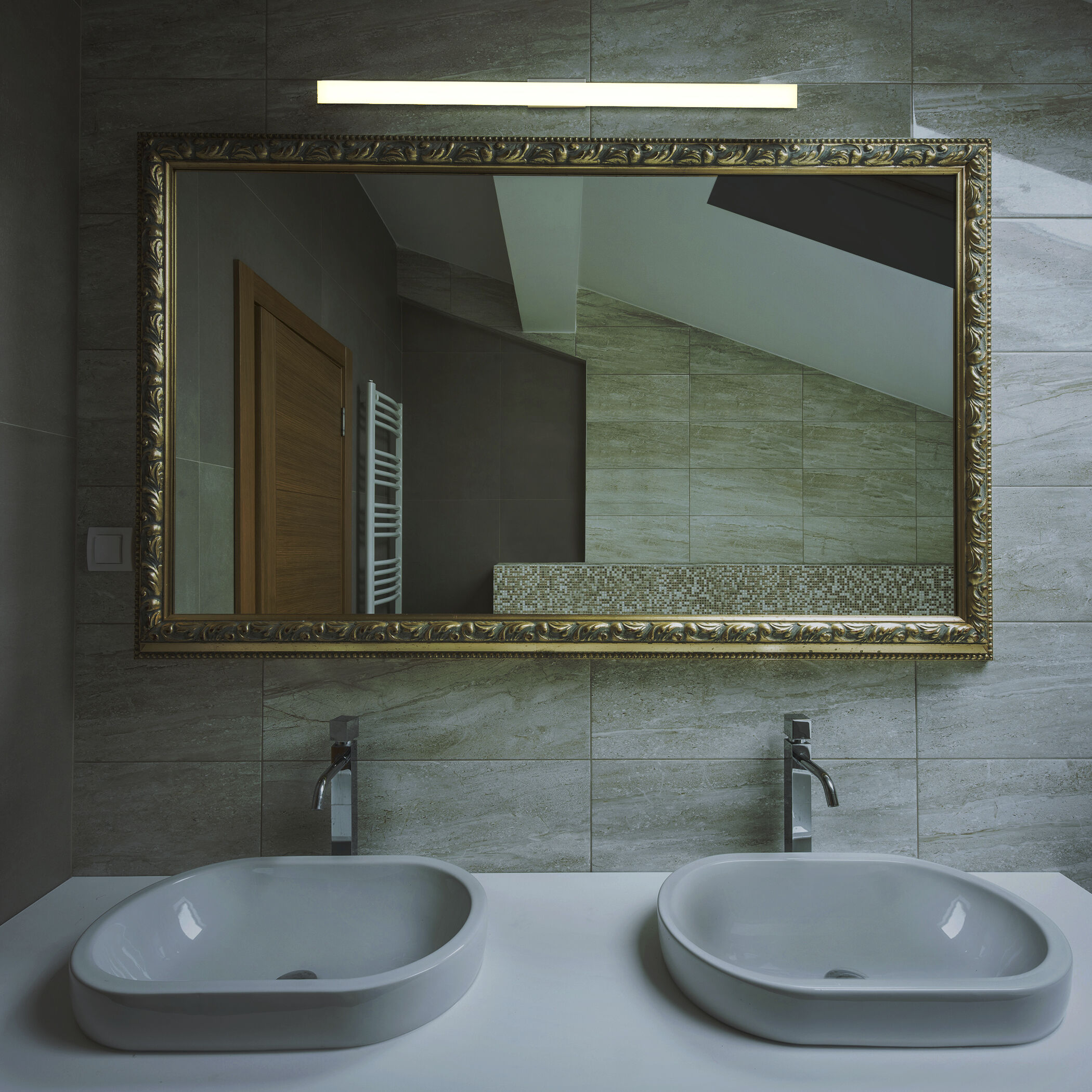 Procyon 36 inch Silver Bathroom Vanity Light Wall Light