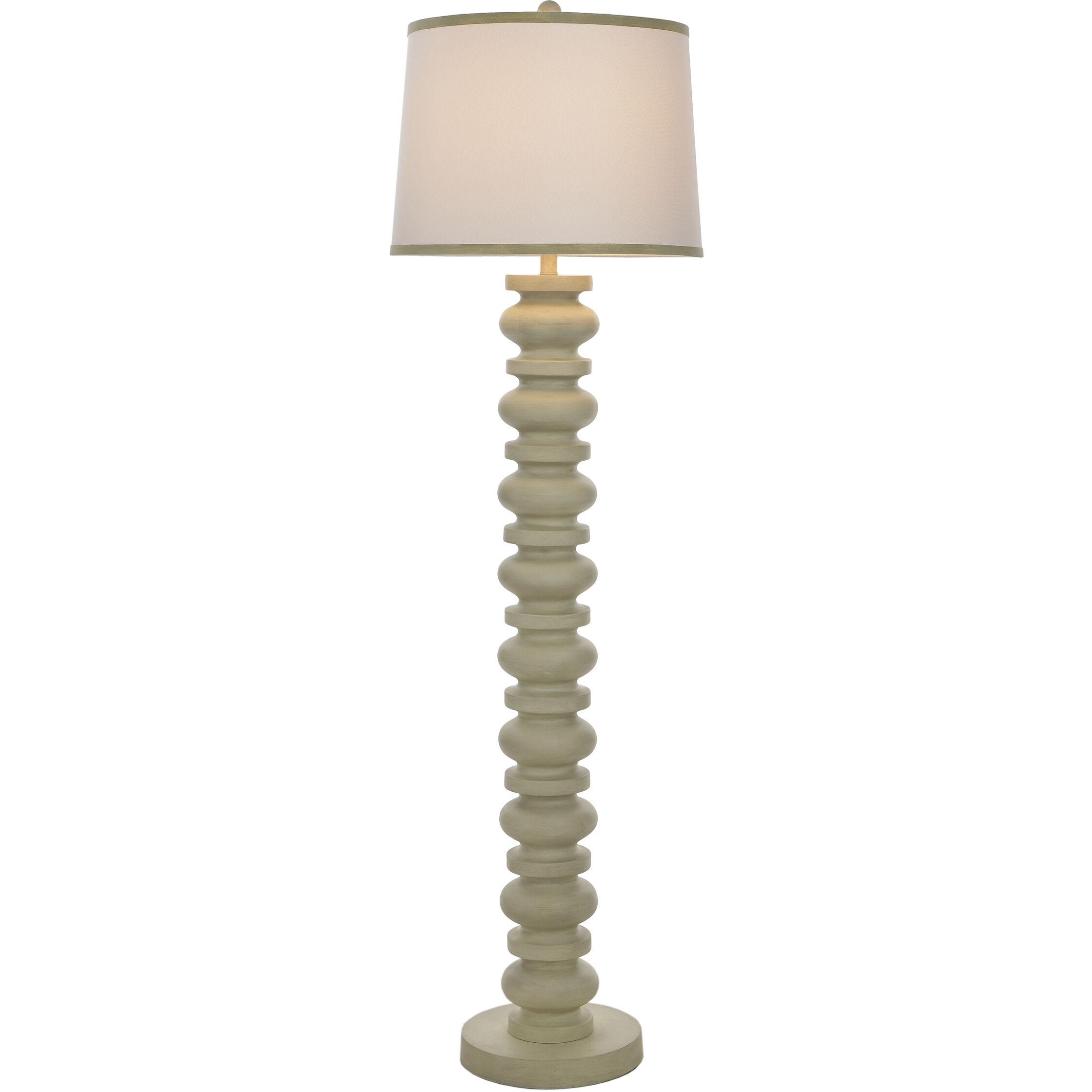 Abbott 61.75 inch 100 watt Pettye Ivory and White Floor Lamp Portable Light