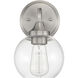 Glenda 1 Light 6 inch Brushed Polished Nickel Wall Sconce Wall Light