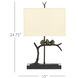 Sparrow 24.75 inch 60 watt Bronze and Black Table Lamp Portable Light