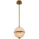 Canterbury LED 10 inch Winter Brass Mini Pendant Ceiling Light in Natural