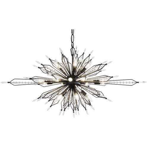 Orbital 20 Light 48 inch Carbon Pendant Ceiling Light