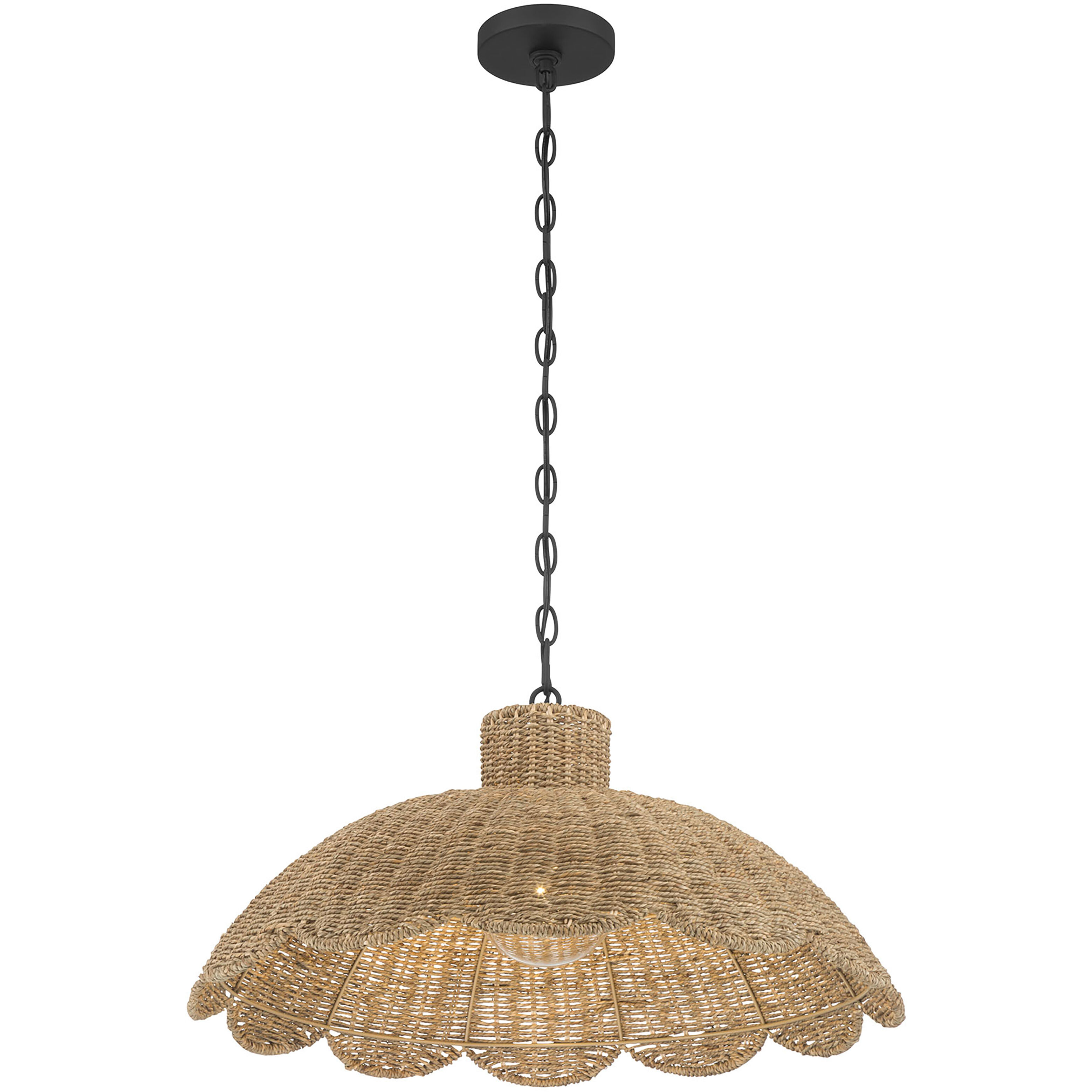 Malura 1 Light 23.25 inch Matte Black Pendant Ceiling Light