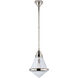 Thomas O'Brien Gale 1 Light 11.25 inch Polished Nickel Pendant Ceiling Light in Seeded Glass, Small