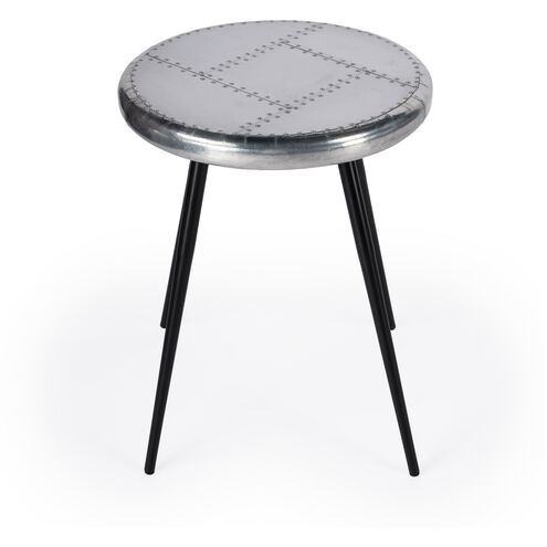 Midway Aviator Metal Side Table in Silver