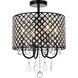 Elise 4 Light 14 inch Black Flush Mount Ceiling Light