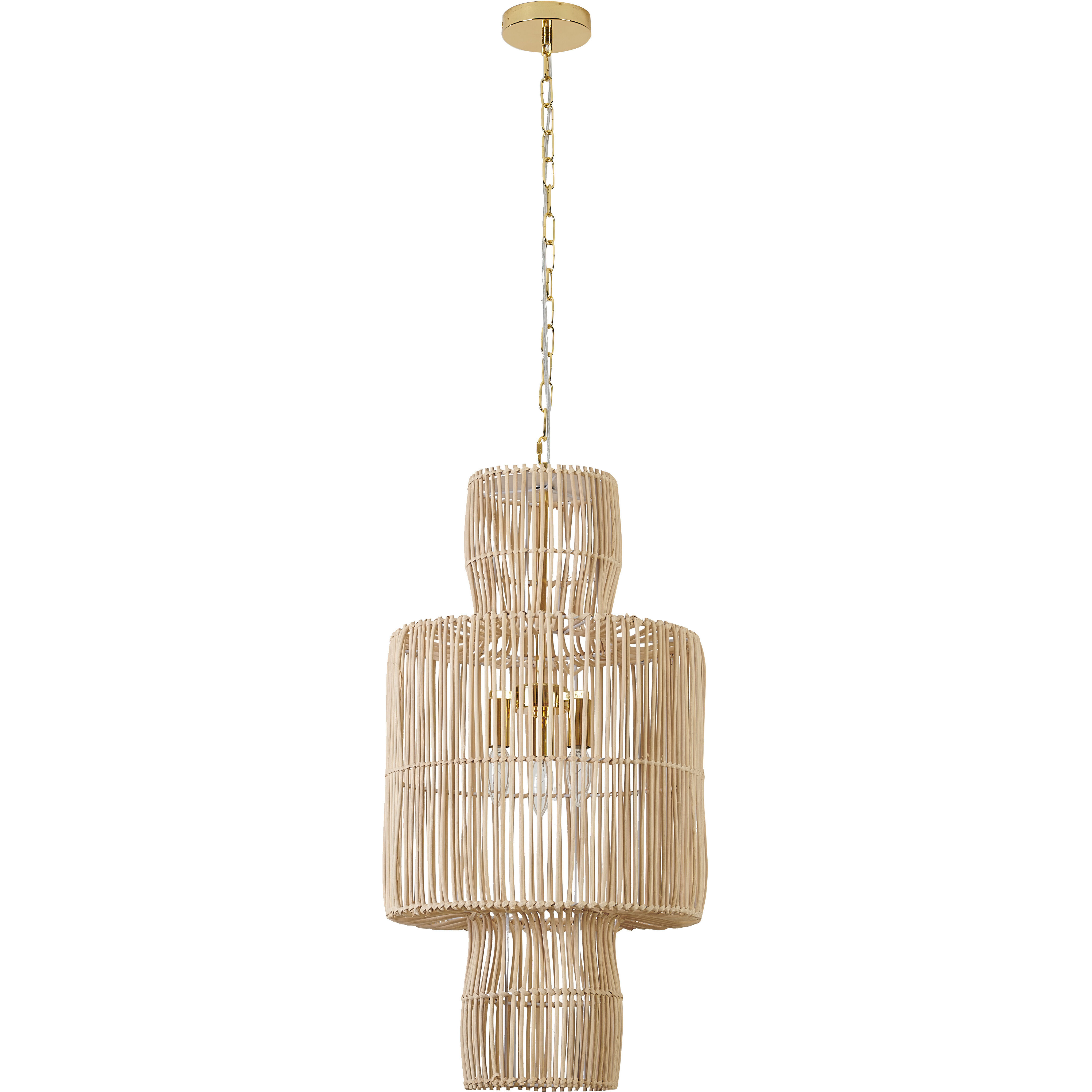 Canada 1 Light 16 inch Natural White Chandelier Ceiling Light