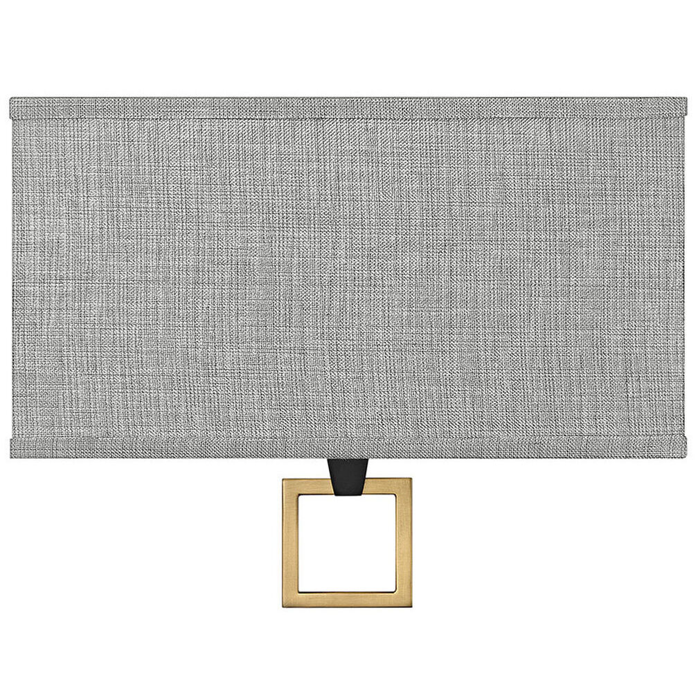 Galerie Link LED 15 inch Black with Heritage Brass ADA Indoor Wall Sconce Wall Light