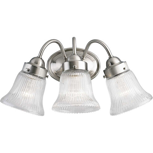 Clarence 3 Light 16.13 inch Brushed Nickel Bath Vanity Wall Light