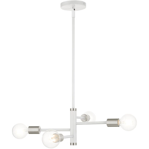 Bannister 4 Light 18 inch White Chandelier Ceiling Light