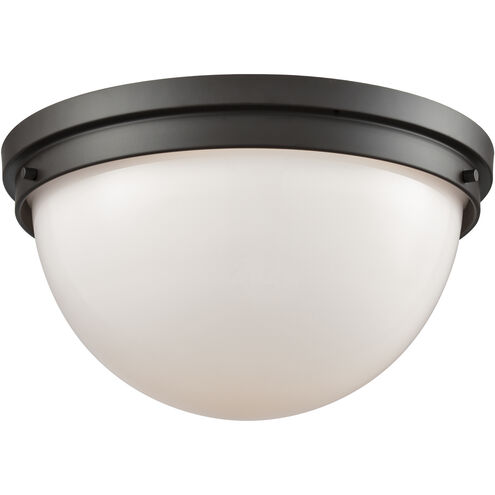 Beckett 2 Light 14 inch Oil Rubbed Bronze Flush Mount Ceiling Light