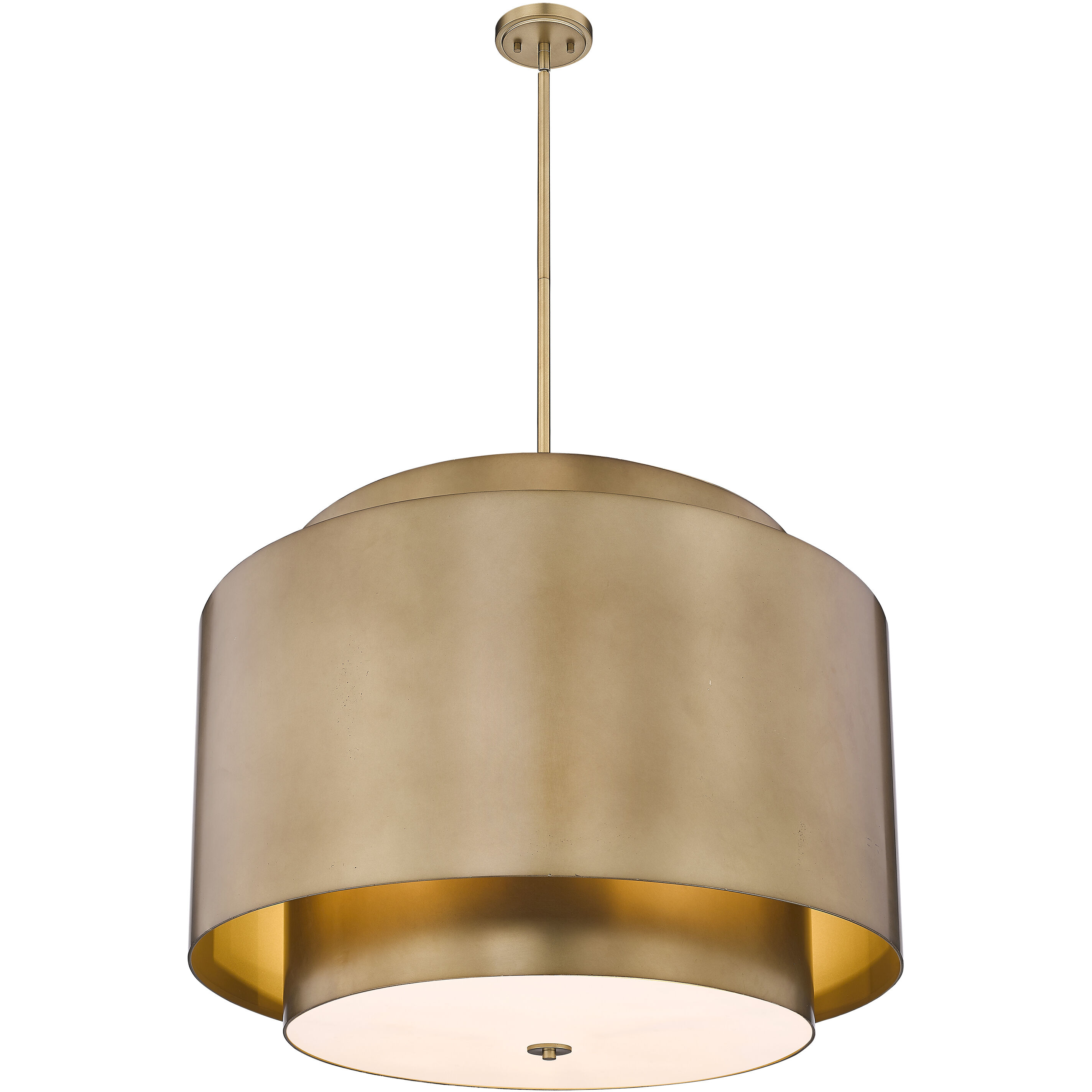 Harlech 4 Light 32.5 inch Rubbed Brass Chandelier Ceiling Light