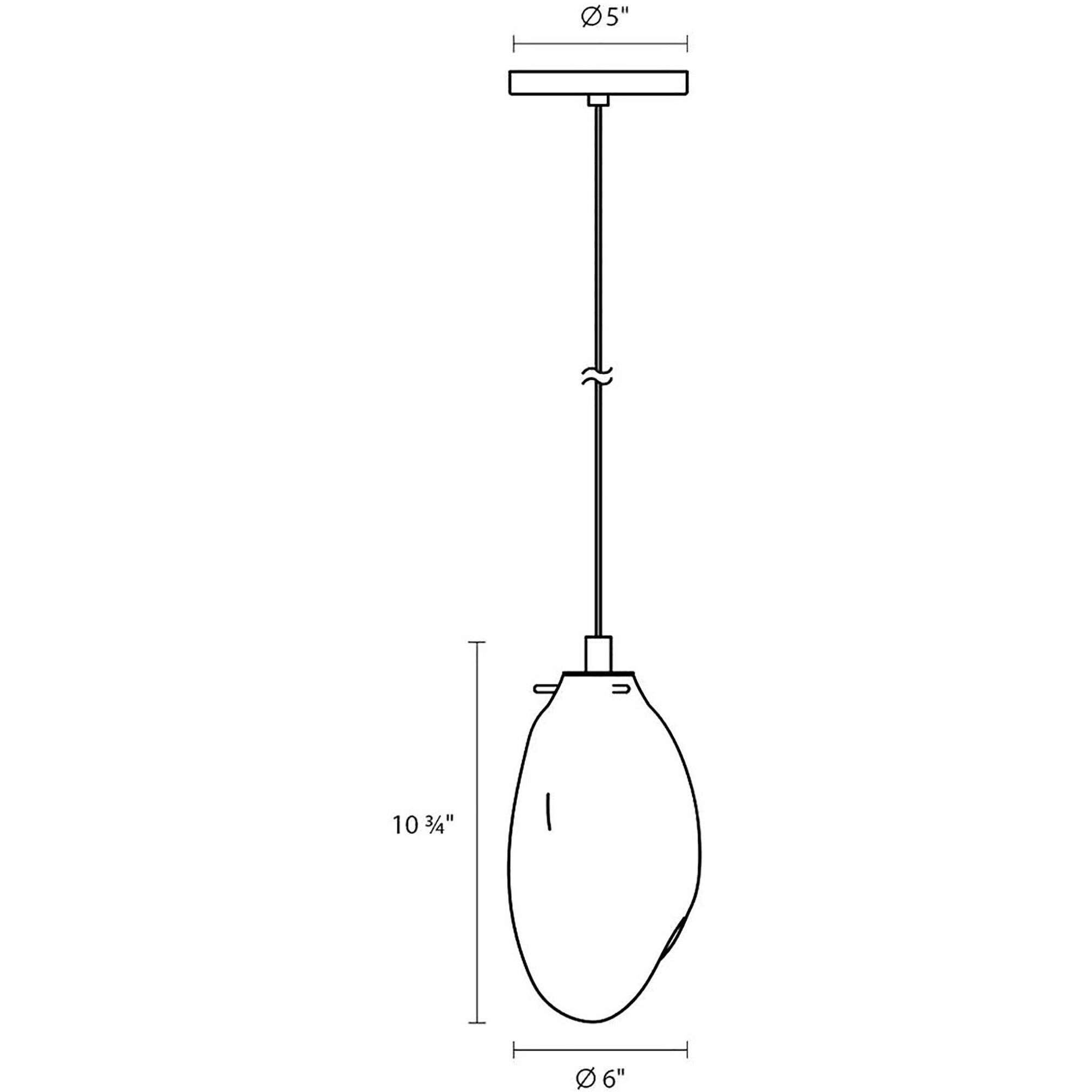Liquid LED 6 inch Satin Black Pendant Ceiling Light in Clear Glass