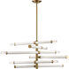 Crosspiece 6 Light 39 inch White Chandelier Ceiling Light