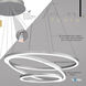 Tania Trio 32 inch Silver Chandelier Ceiling Light