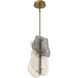 Grotto 1 Light 8 inch Antique Brass Standard Pendant Ceiling Light
